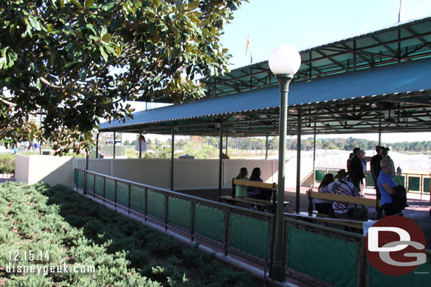 The exit area of the dock at the Magic Kingdom was blocked off for some work.