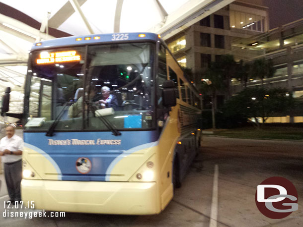 We boarded our bus around 6:30am and waited several minutes to depart.