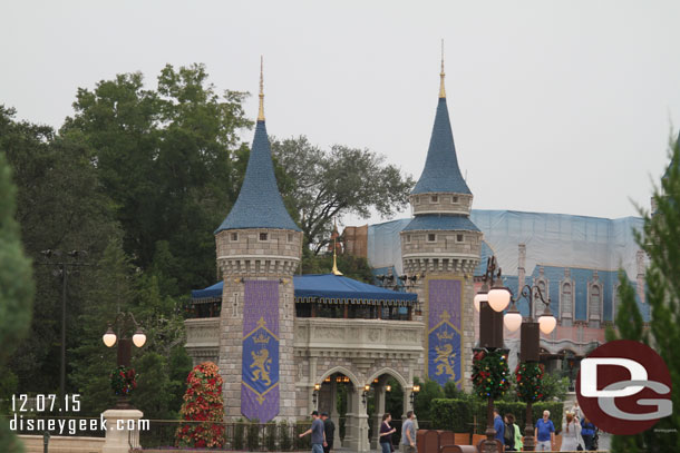 New turrets house the equipment for the castle stage now.