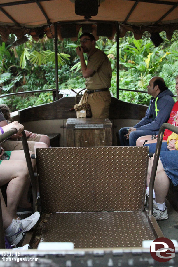 We were on a wheel chair boat so had plenty of legroom with no chair on board.