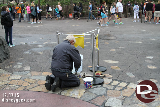 Some pavement repair going on.