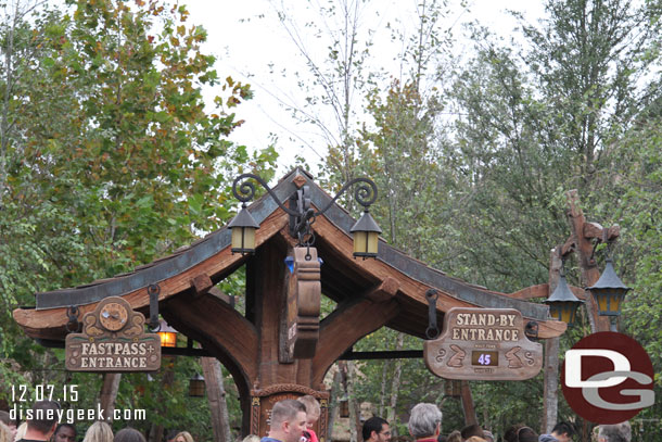 The Mine Train had one of the longest waits of the morning but it was still mild compared to last visit.