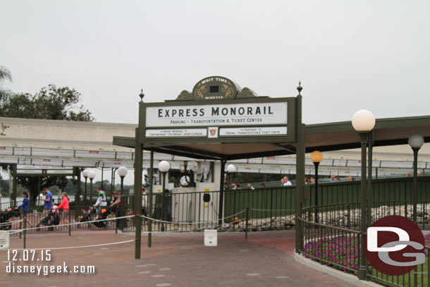 Hmm.. my plan was to take the Express Monorail but they were not allowing any boarding this morning at the MK.