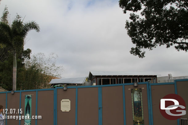 The new Frozen buildings are rising above the wall in Norway.