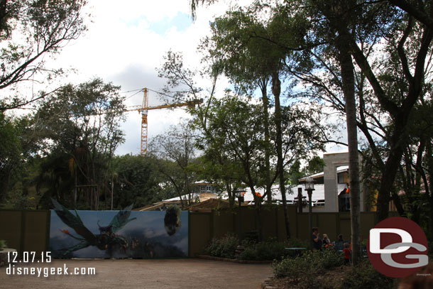 The walkway to what used to be Camp Minnie Mickey and what will be Pandora.