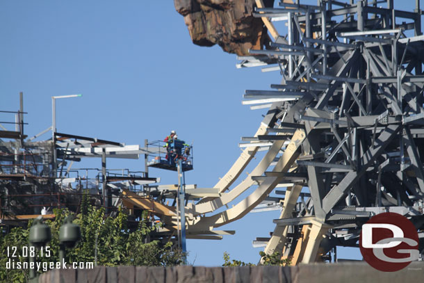 For scale here is a worker on a lift.