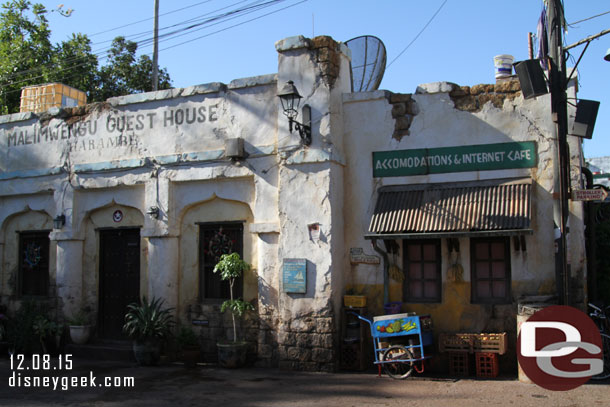 This is the back of the stores in the original part of Harambe.