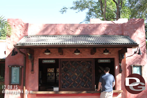 Isle of Java is next to Flame Tree BBQ toward Dinoland.