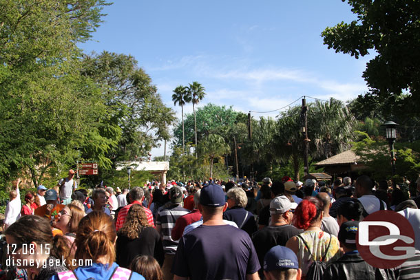 What the area looks like when the Lion King show lets out.