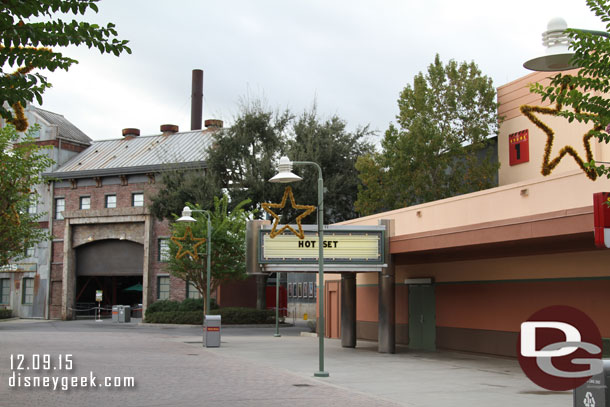 Had a quiet/empty walk to Star Tours through the backlot area.