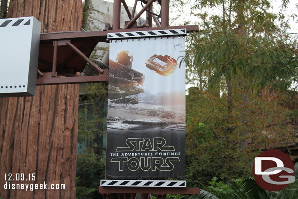 Star Tours here has also been updated for the Force Awakens.