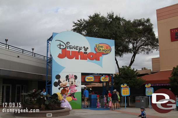 Disney Junior is still playing next door.