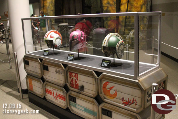 Some helmets in the Chewbacca queue.