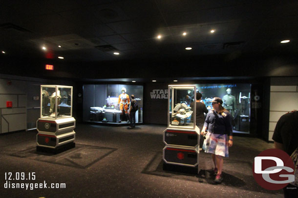 The gallery as you exit the film features some models and costumes.