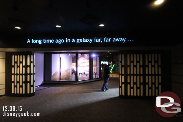 Walking from the gallery toward the rest of the Launch Bay... 