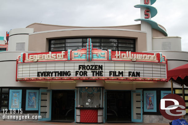 Thought this was an interesting claim from the Legends of Hollywood.  Everything?  I thought it was a fairly small assortment compared to other Frozen displays.