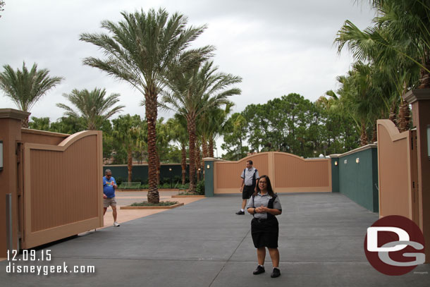 It is in a far corner of the park.  You walk past the Rockin Roller Coaster then through what used to be backstage gates.