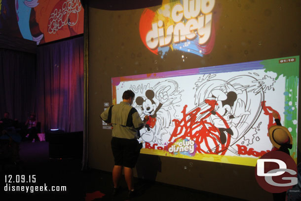 There are also several interactive screens to color on.