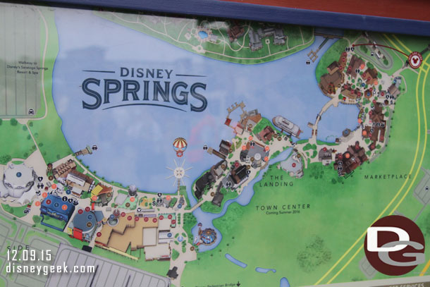 A closer look at the map.  It lists the Town Center as coming summer 2016.