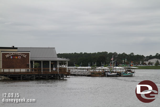 The Boathouse, my destination for dinner after checking out the ongoing construction.