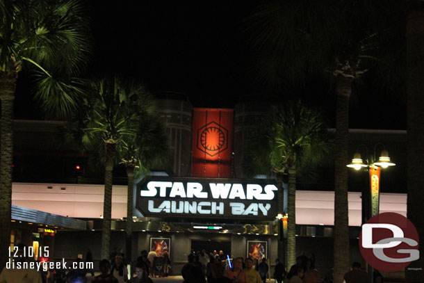 Star Wars Launch Bay after dark