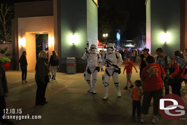 Patrols continue at night.