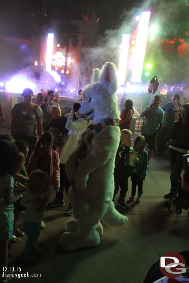 Bolt at the dance party.