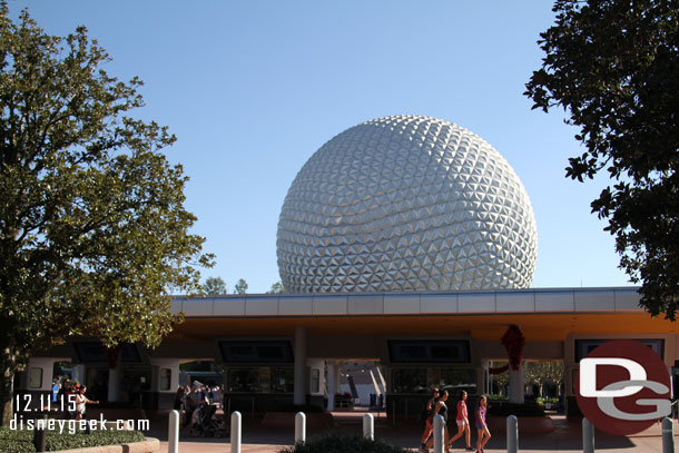 Arrived at Epcot, if anyone is curious this was 17 minutes after the picture of the bus arriving.