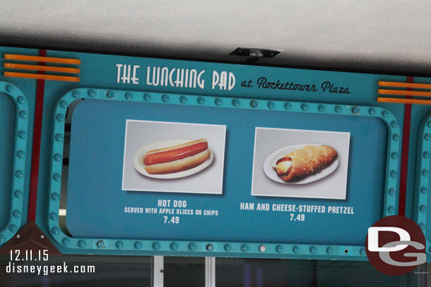 Interesting the Launching Pad showed the regular hot dog.. 