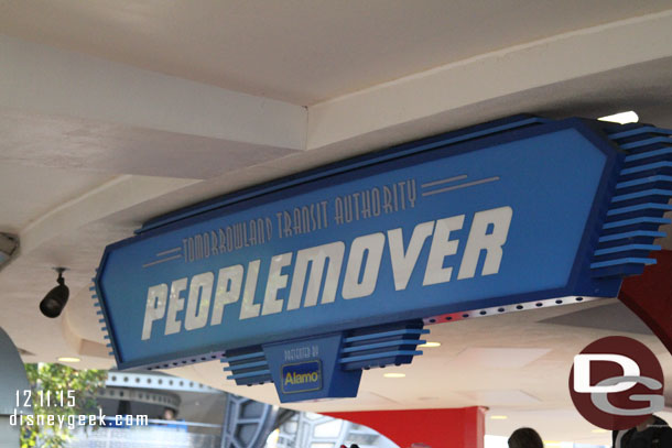 Time for the Peoplemover, one of my favorite attractions.