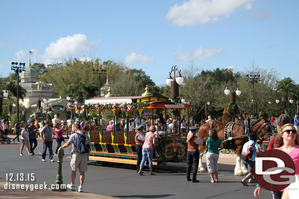 The Street Car was stopped due to a show happening on the Castle Stage