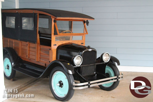 An old Chevy near the front entrance to the Beach Club