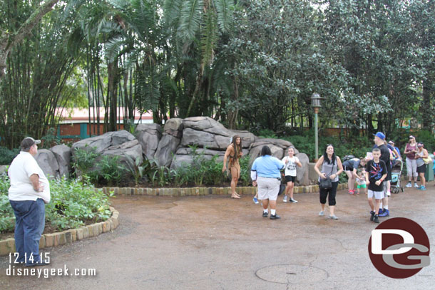 Tarzan was out greeting guests.