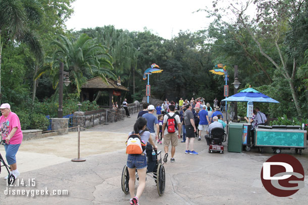 Due to the pavement work the only entrance/exit path is this narrow walkway.