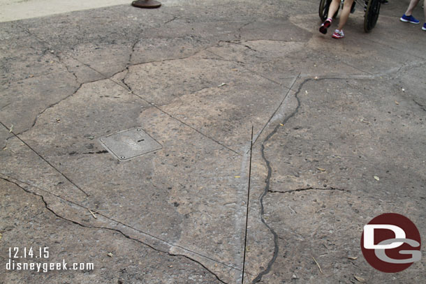 The rest of the pavement looks ready to be torn up.