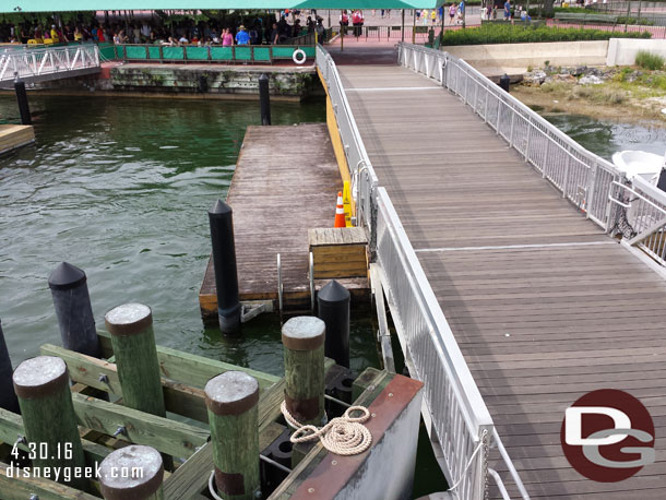 A hidden Mickey created by the transportation cast members.