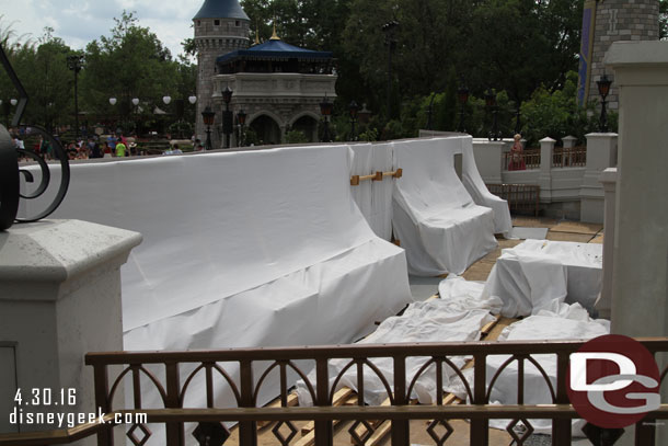 The castle stage is being renovated for a new show premiering in June.