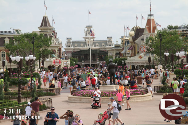 Looking toward the hub and Main Street beyond.