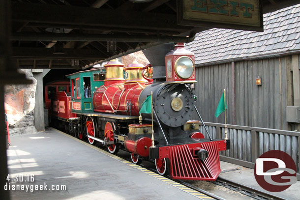 Ready to board the Walt Disney World Railroad... since Disneyland is down for the next year figured I need to get a couple steam train rides in this trip.