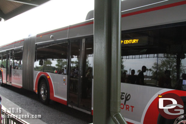 A large bus pulled up and only a handful of guests boarded with me this trip.