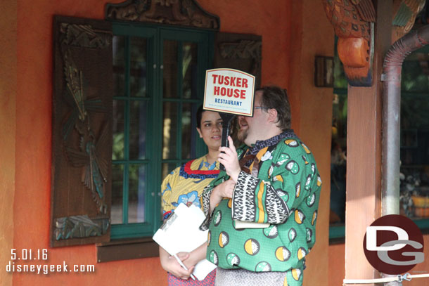 If you had a breakfast reservation you could enter on the far right hand side for Tusker House