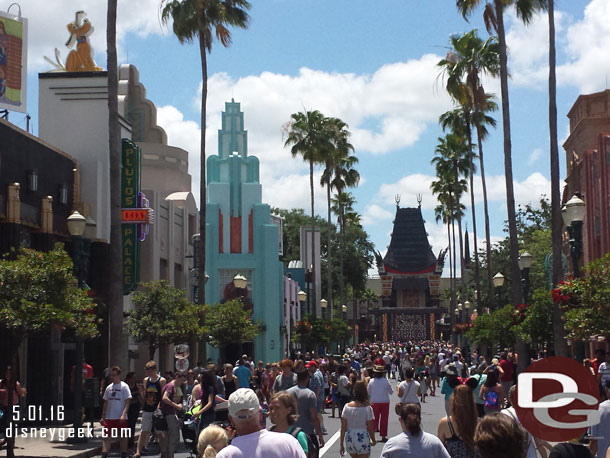 Hollywood Blvd this warm (well hot and humid for a Southern Californian) afternoon.
