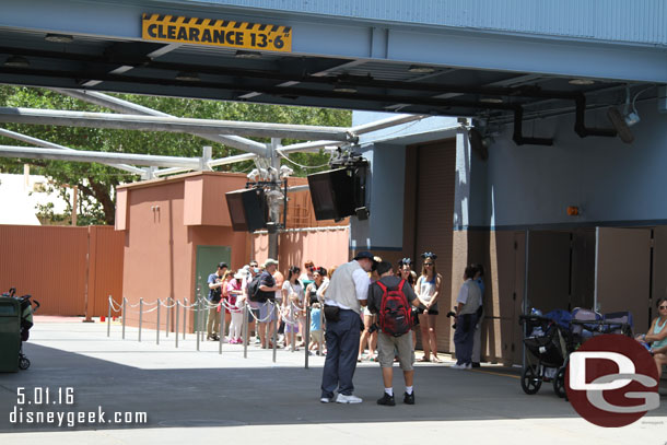 A line of guests waiting to head in. I thought it was interesting all the shade but the line is in the sun.