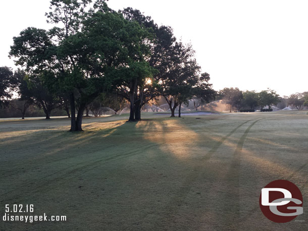 Looking back up the fairway.