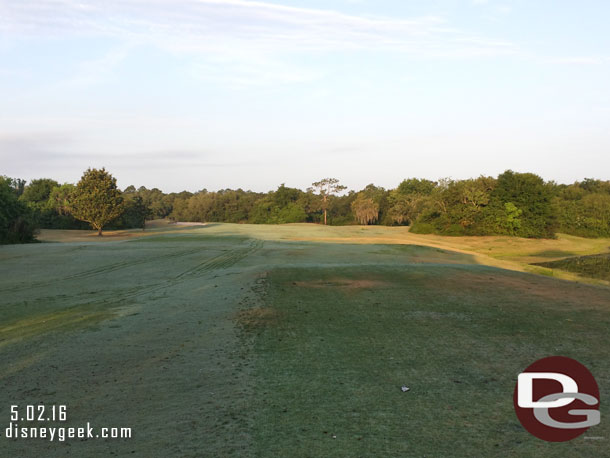 Looking out at the long #5.