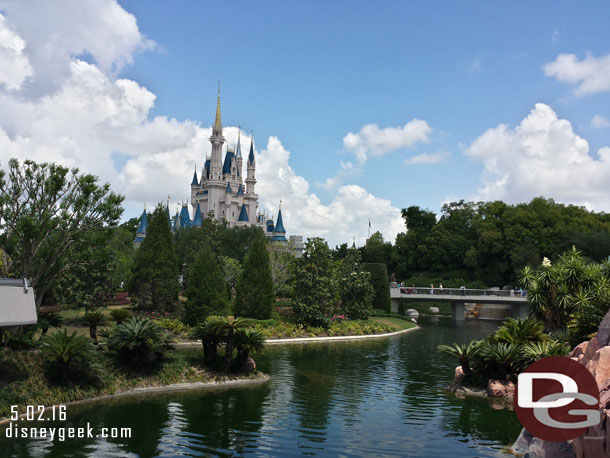 Cinderella Castle this morning.