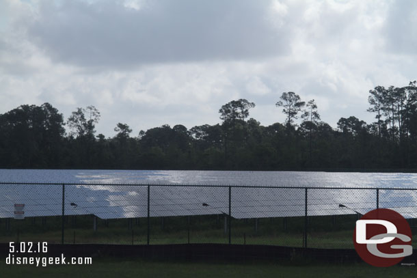 Passing the Epcot solar farm on World Drive