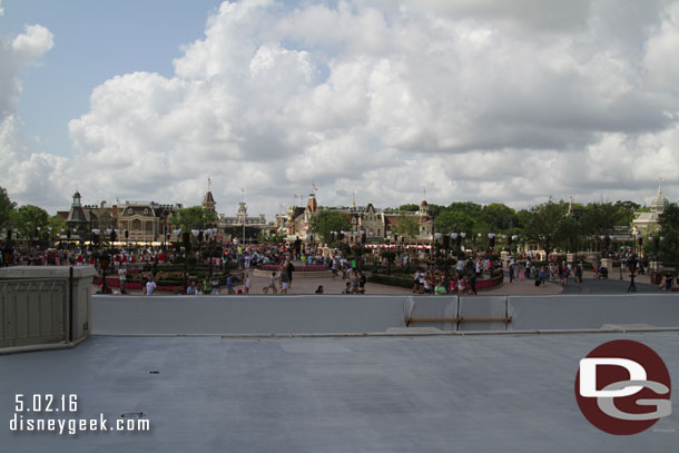 Looking out toward Main Street.