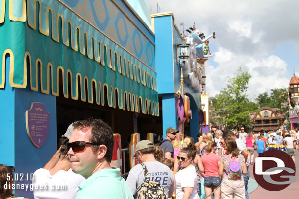 The FastPass+ return line for Peter Pan was rather long.