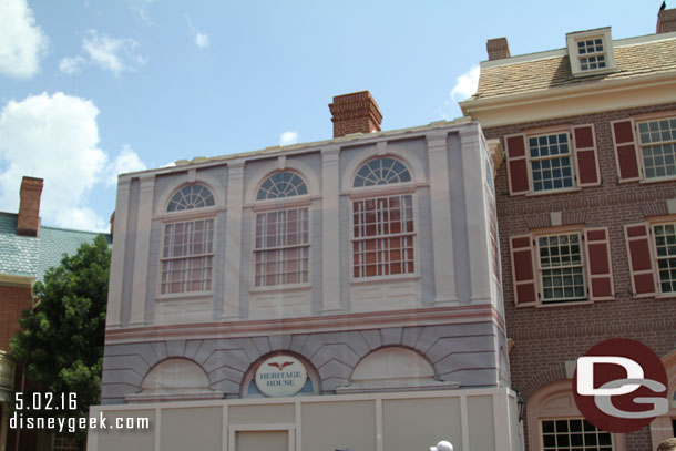 Some renovation work in Liberty Square.